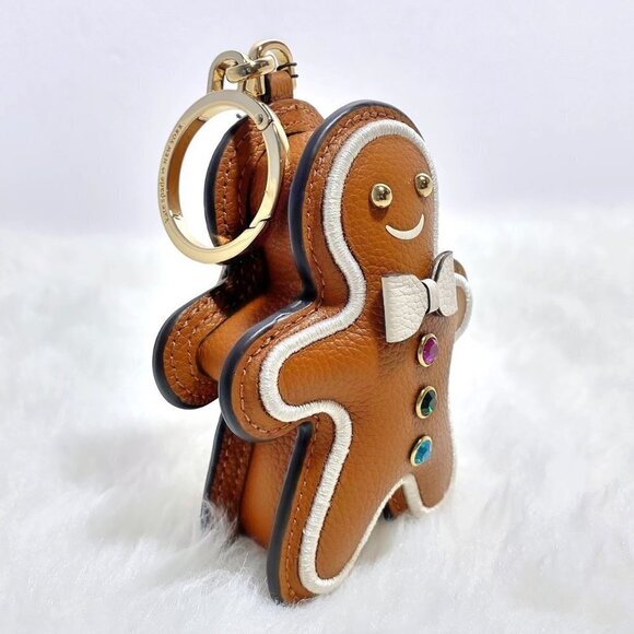 Kate Spade Gingerbread Man Keychain Bag Charm NWT - Picture 7 of 8